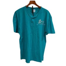 Vintage 1989 Porsche Parade 911 SC Targa Henley Shirt Hanes Beefy-T Teal XL USA