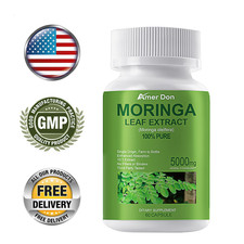Moringa Capsules 5000mg - Pure Moringa Powder for Immune Gut health 60 Capsules