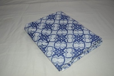 NO TARRIF CHARGES 100% ZK_203 Hand Block Fabric Floral Print 100%Cotton 7 Yard