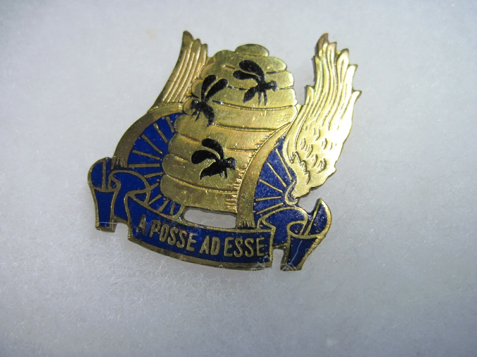 Army crest DI dui SB screwback wwii ww2 JERSEY CITY QUARTERMASTER QM