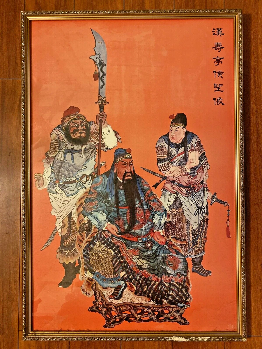 General Guan Gong Yu, Guan Ping, Zhou Cang Chinese Tangka Thangka Painting  RARE! | eBay