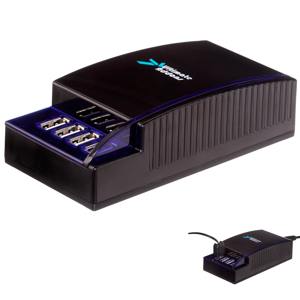 Cargador múltiple de pared de escritorio 9.6A 4 USB Reino Unido para Samsung Galaxy Tab y teléfonos Foto 2 de 4