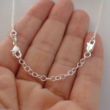 Sterling Silver Chain EXTENDER 2 inch w/ Lobster Claw Clasp 3mm 2" Extension