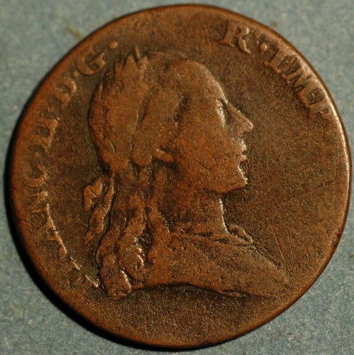 1792 Liard Austrian Netherlands Franz II KM# 56 - Picture 2 of 2