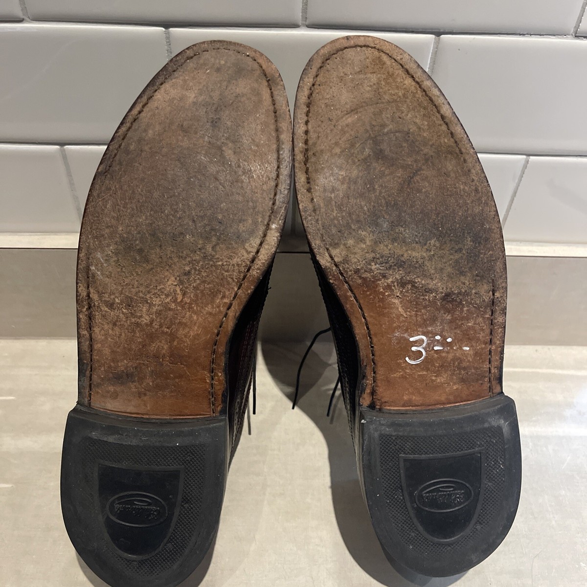 Vintage Coburne Square Style Men\'s Brown Leather Wingtip Shoes Size 12 Coburne Square Mens Burgundy Leather Wingtip | Mercari main image 3