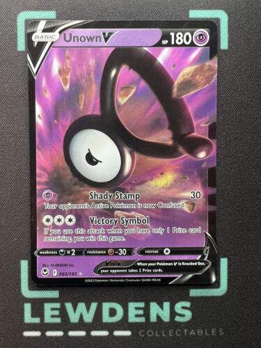 Unown V - 065/195 - Ultra Rare - Silver Tempest - Pokemon Card - Picture 1 of 2