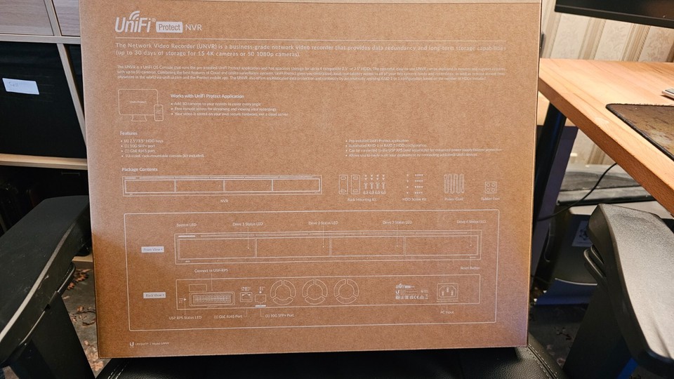 Ubiquiti UNVR UniFi Protect 4 Bay Network Video Recorder 810010073051