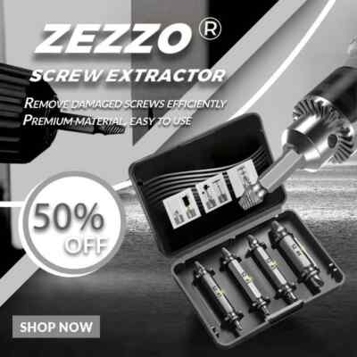 4PCS HHS Double Ended Screw Extractor Zezzo  Biservice Screw Remover...