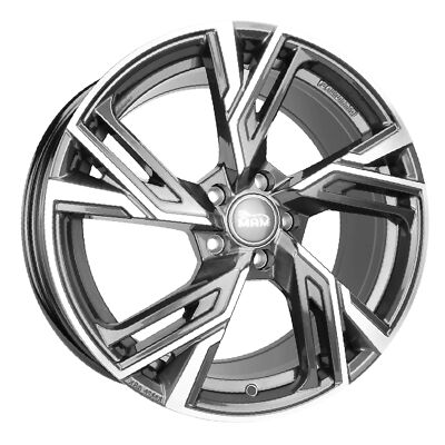 4x 19'' neue Alufelgen MAM RS5 5x112 Grey Polish für VW Golf 8 VIII GTE Typ CD