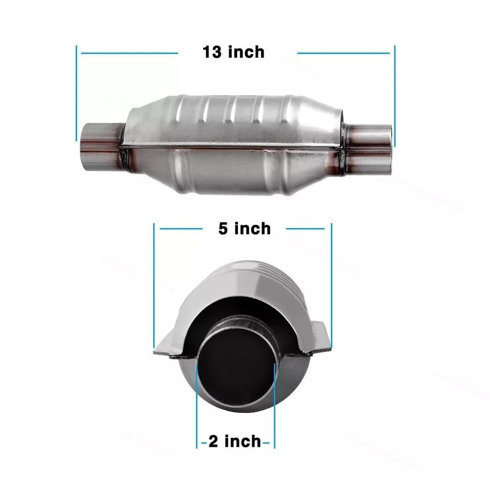 Convertidor catalítico convertidor de escape de 2,25" para SUV acero para todos los autos Jeep Foto 2 de 4