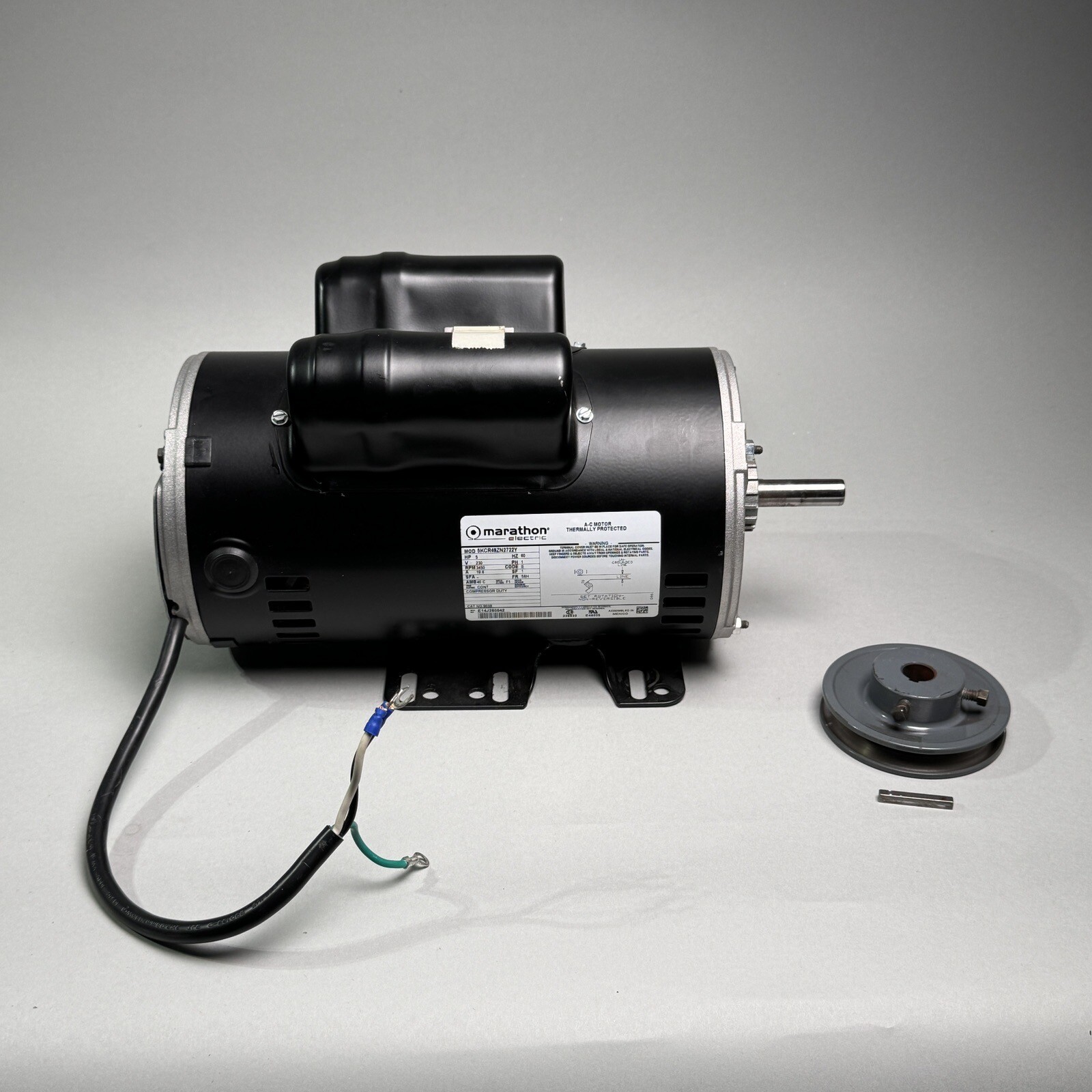 Marathon Electric Air Compressor Motor 5 HP 3450 Rpm 5PH 230 Volt eBay