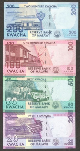 Full Set 8 Pcs Malawi 20 50 100 200 500 1000 2000 5000 Kwacha 2020 - 2024 UNC - Picture 6 of 6