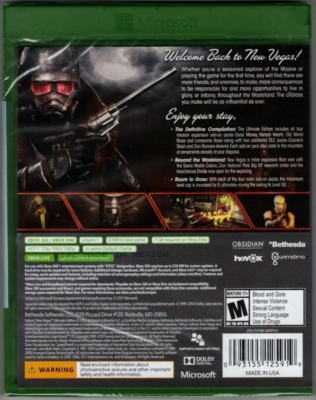 Fallout: New Vegas - Ultimate Edition Xbox 360 Xbox One Greatest