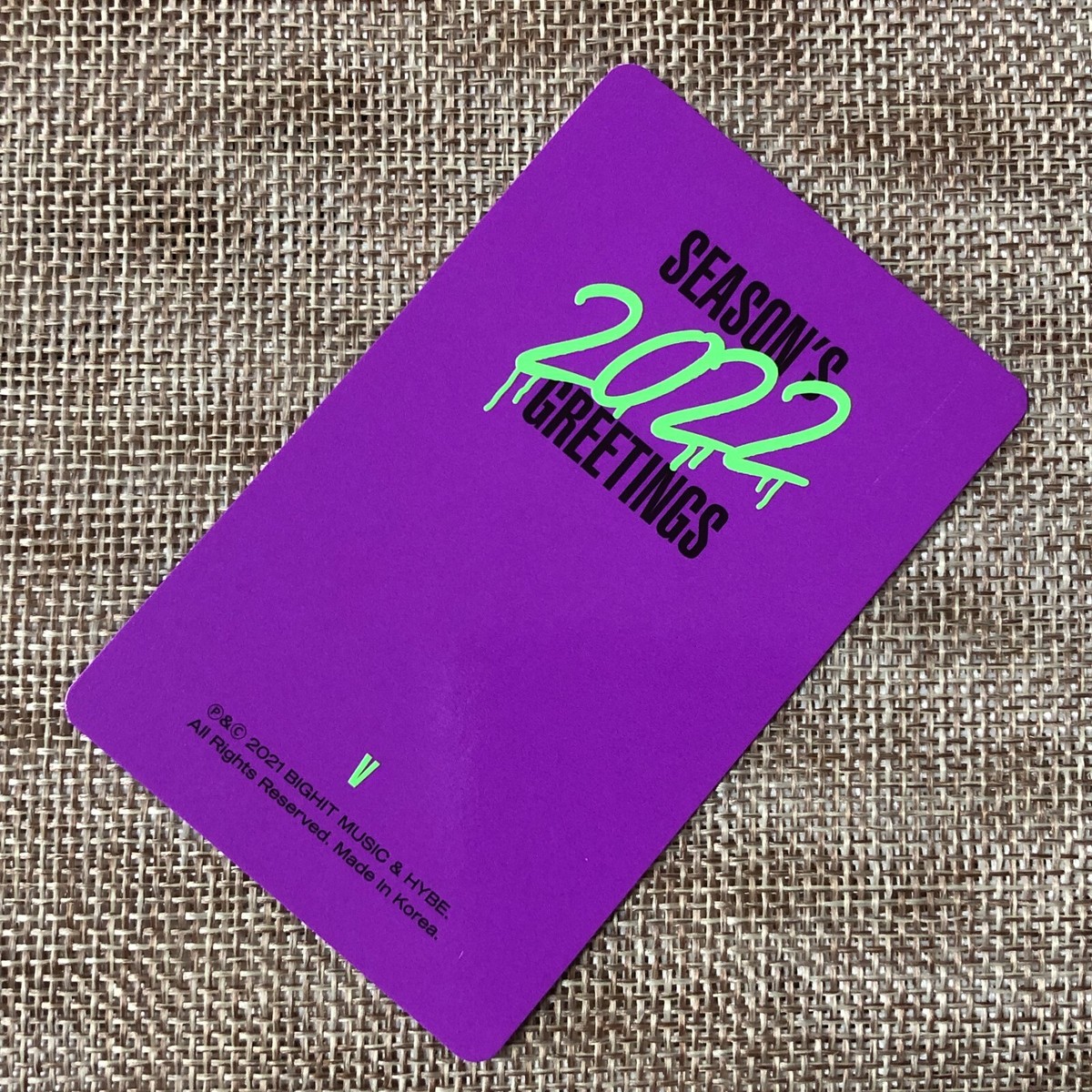 BTS V TAEHYUNG [ 2022 Season's Greetings ] Official Photocard