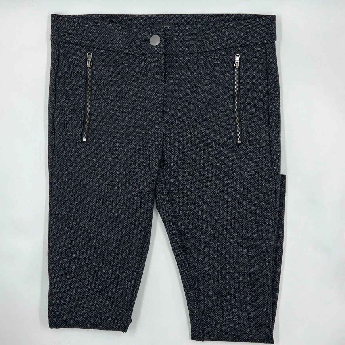Ann Taylor Loft Womens Dress Pants Size 6 Black Cotton Stretch Skinny Cropped