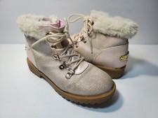 Juicy Couture Kids Girls Pink Fur Lined Winter Boots - Size 2