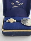 Art Deco Rolled Gold Unisex Mens Signet Initial Ring Size 7