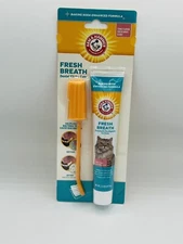Arm & Hammer for Pets Dental Kit Cats | Eliminates Bad Breath Tuna Flavor 