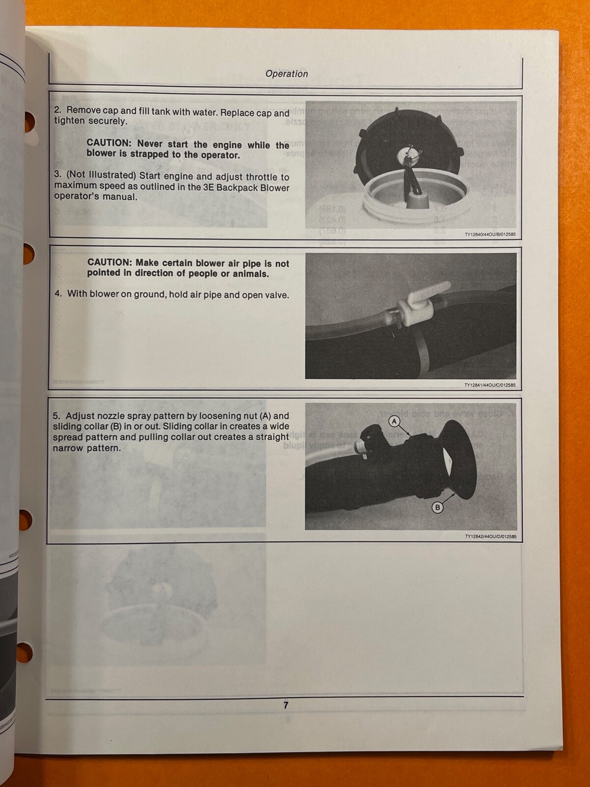 John Deere Backpack Blower Mist Attachment (Model 3E) Operator's Manual eBay