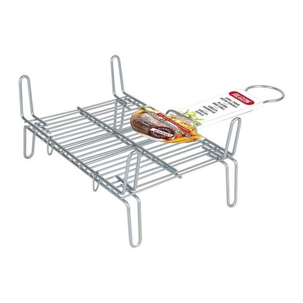 Grill double en acier 40x45 cm pour grille de barbecue au charbon de bois