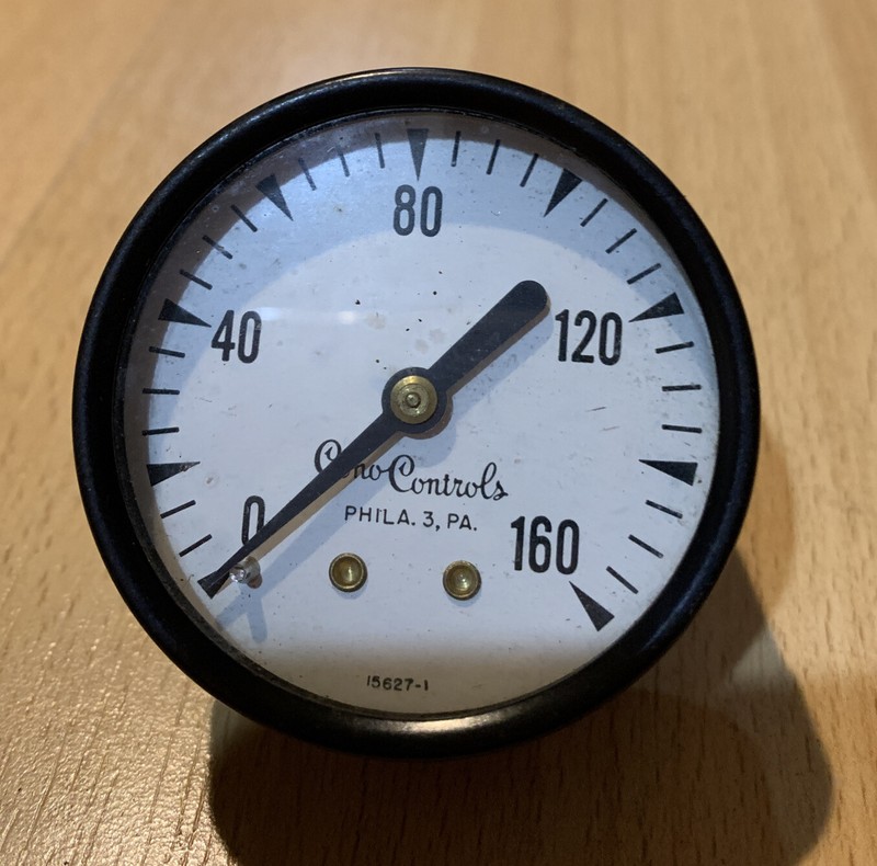 Vintage Pressure Gauge 0-160 2 In Como Controls Phil PA