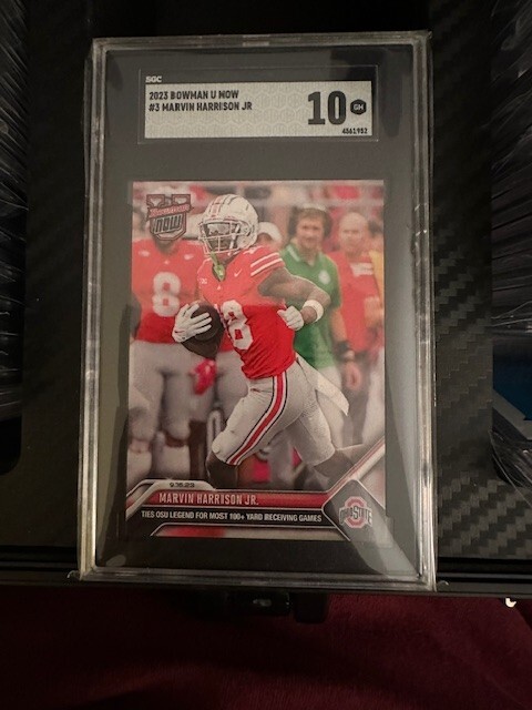 2023 Bowman U Now #3 Marvin Harrison Jr. SGC 10