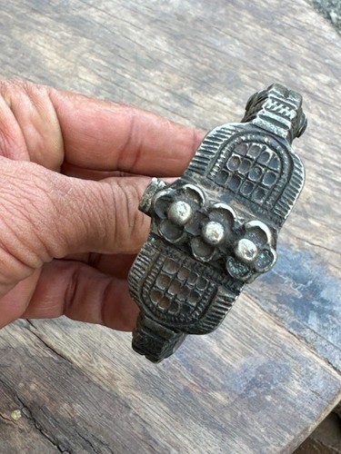 1800's Antique Old Original Silver Made Jewelry Kada - Picture 10 of 11