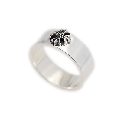 OXIDIZED CROSS BAND 925 STERLING SILVER GOTHIC ROCKABILLY BIKER RING ks-r039
