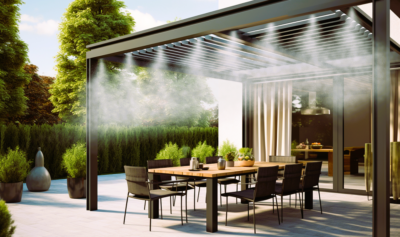 Nebelkühlsystem 8m Mit 11 Messingdüsen - Outdoor Kühlung Für Terrasse Und Garten