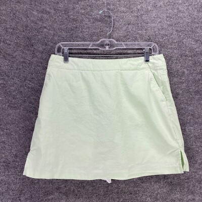 Lady Hagen Golf Skirt Women Green Back Zip Skort Cotton