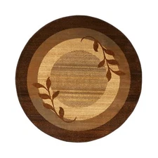 Home Dynamix Royalty Clover Modern Area Rug, Brown Multi, 7'10" Round