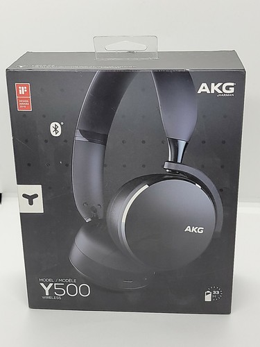 AKG Y500 Over-the-Head Black Wireless Headphones NEW 28292281877 | eBay