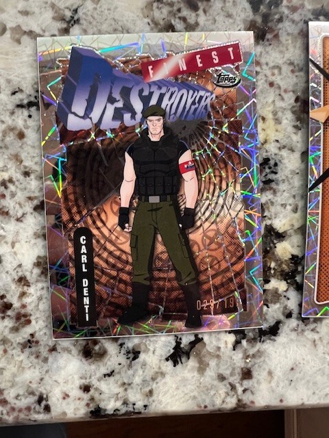 2025 TOPPS MARVEL X-MEN FINEST 97 DESTROYERS LASER REFRACTOR /199 CARL DENTI #44