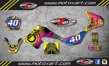 Full Custom Graphic Kit Suzuki JR 50 NEON STYLE stickers decals graphics