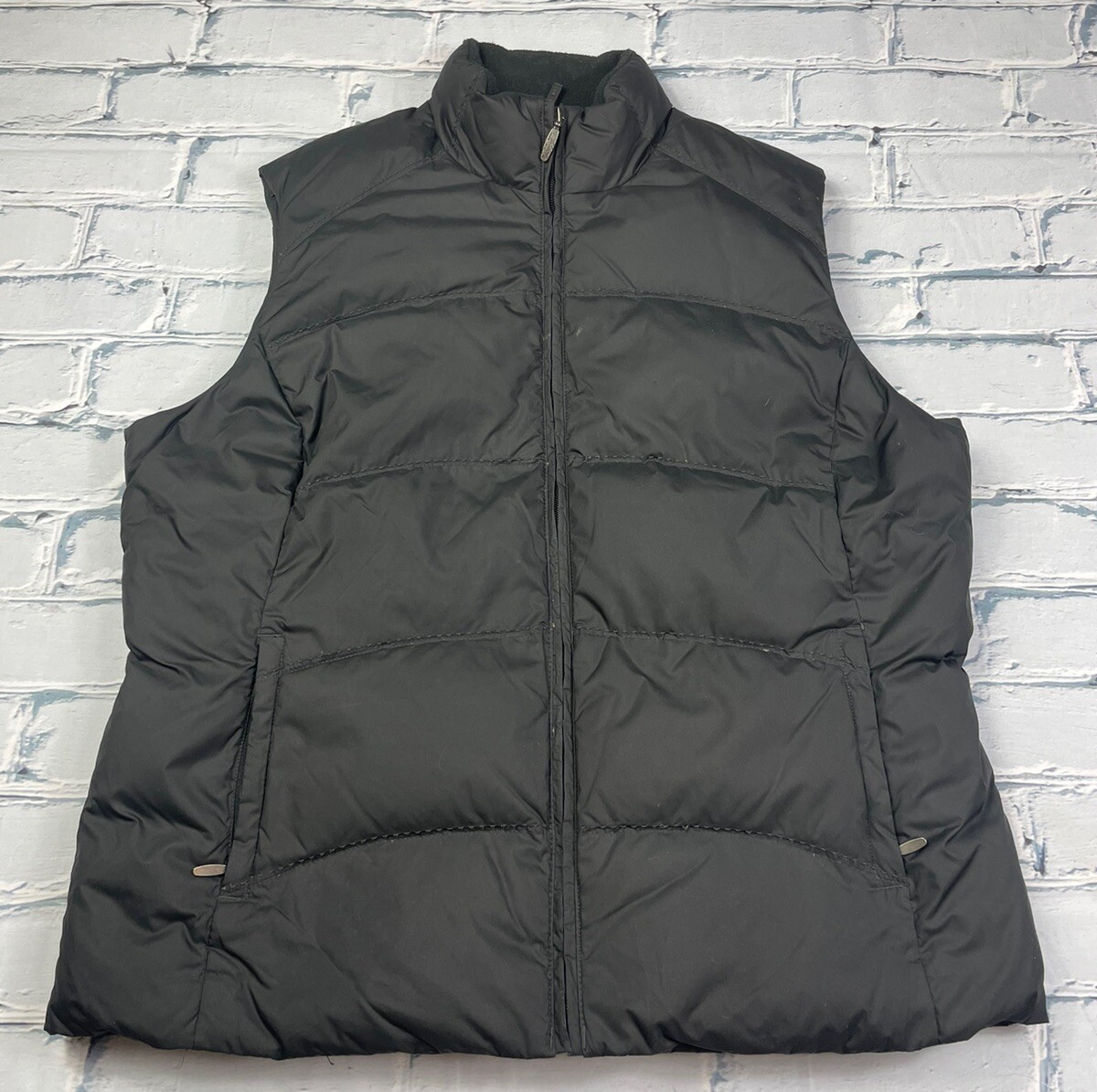 Gilet Déperlant Eddie Bauer Puffer - Homme Taille S - Noir, Fermeture éclair - Très Bon état