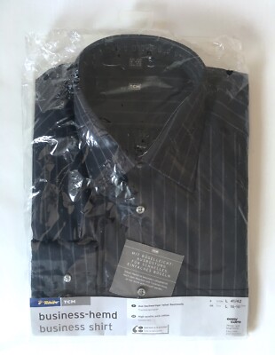 Tchibo TCM Business Shirt Elegant | Easy Care 100% Cotton (Size L, 41/42cm, 16'')
