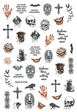Halloween Nagel Sticker Gothic Nailwrap Nageldesign Nailart Nails Aufkleber