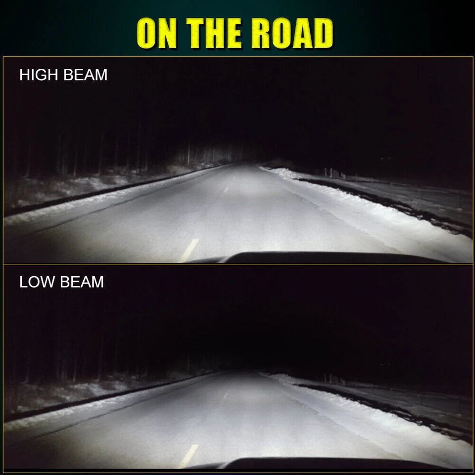 Pair 7''Inch LED Headlights Halo DRL For Ford F-100 F-250 F-350 Pickup 1953-1977 - Image 4 of 4