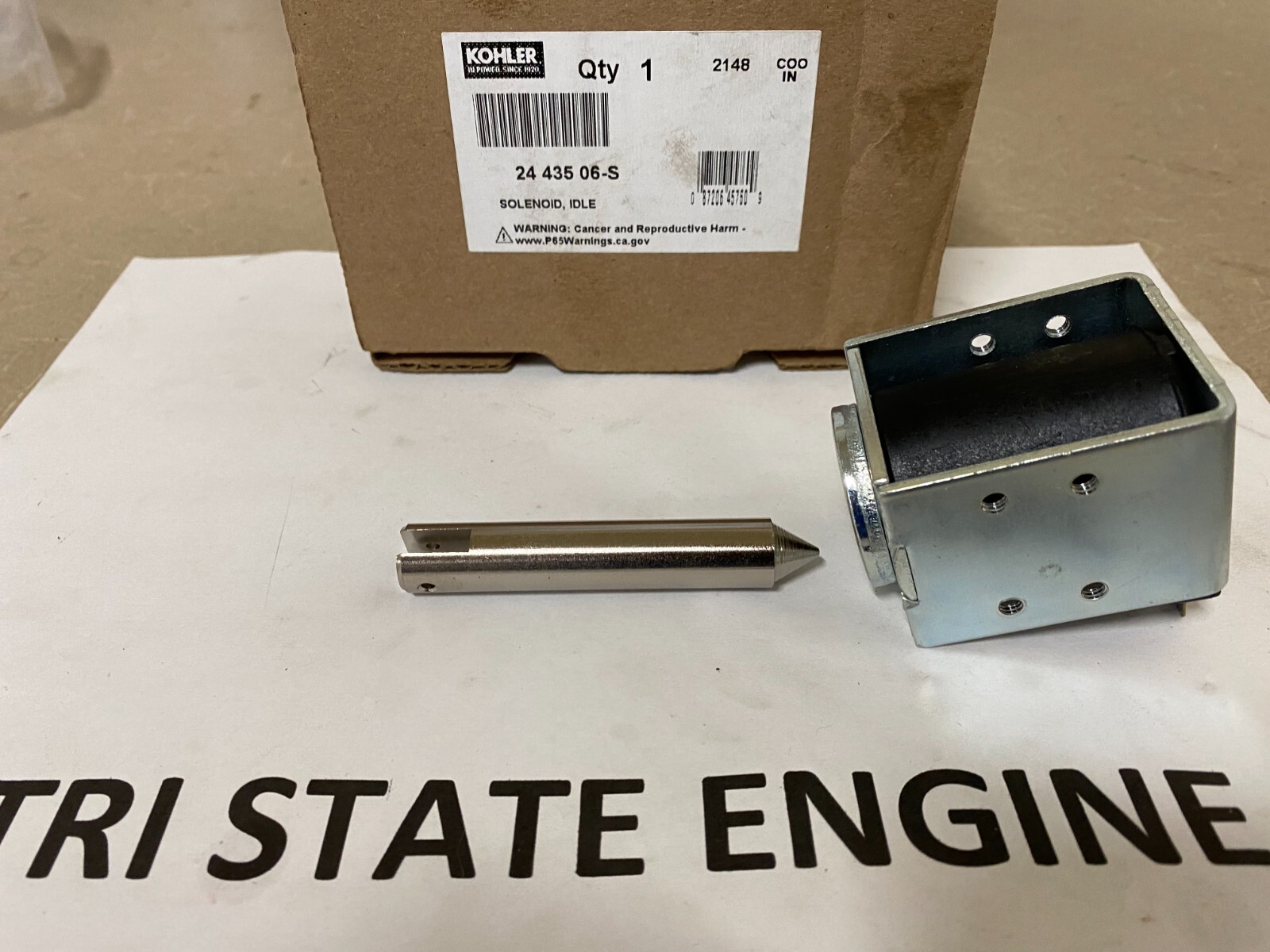 Genuine OEM Kohler SOLENOID IDLE Part 24 435 06S Fits Miller Welders