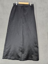 Vintage 90s J R Nites Caliendo Womens Maxi Satin Black Skirt Size 10 Fairy Goth