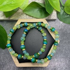 2 PC Handmade Bead Beaded Stackable 8 Plus Stretch Bracelet New C1535