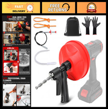 6-in-1 Drain Auger Kit, 33FT Plumbing Snake w...