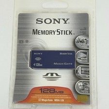 Sony 128MB Memory Stick MSH-128 Magic Gate in Vintage NOS Original Packaging NEW