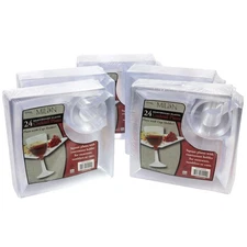 WNA Milan 8.25" Cocktail Plates w/ Cup Holder 120 Ct Heavyweight Plastic