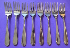 8 Oneida USA  Flight Reliance Stainless Flatware Salad Forks