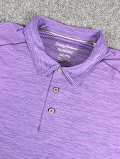 Tommy Bahama Islandzone Palm Coast Polo Shirt Mens 2XL Purple Performance