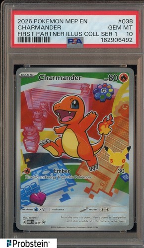 2026 Pokemon MEP EN First Partner Collection #038 Charmander PSA 10 GEM MINT