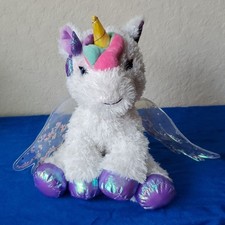 Barbie Dreamtopia Kiss Care Unicorn Plush Pegasus White Purple Iridescent Mattel