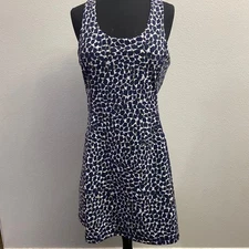 Sweaty Betty Women's 14 Leopard Print Racerback Athletic Dress Built in Shorts