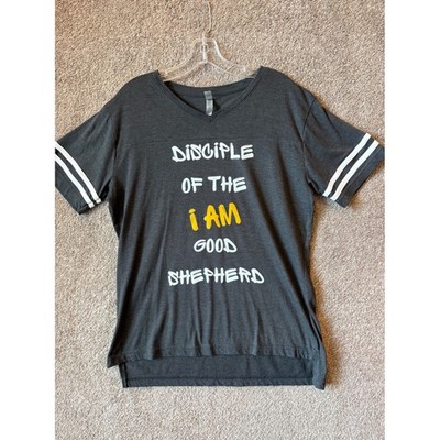 Plan+Purpose Womens Disciple of the I AM Good Shepherd Graphic Tee Grey